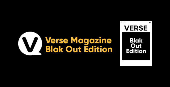 Verse Magazine's Blak Out edition graphic