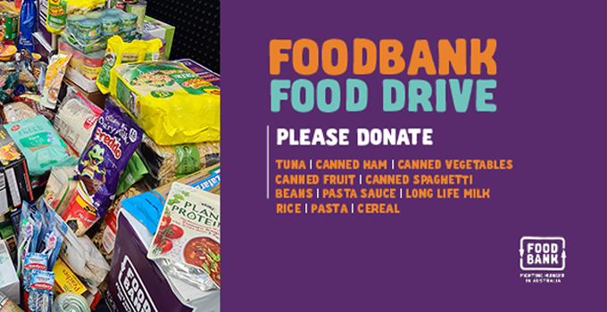 Foodbank food drive promotional poster
