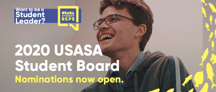 Want to be a student leader? 2020 USASA Student Board Nominations now open.