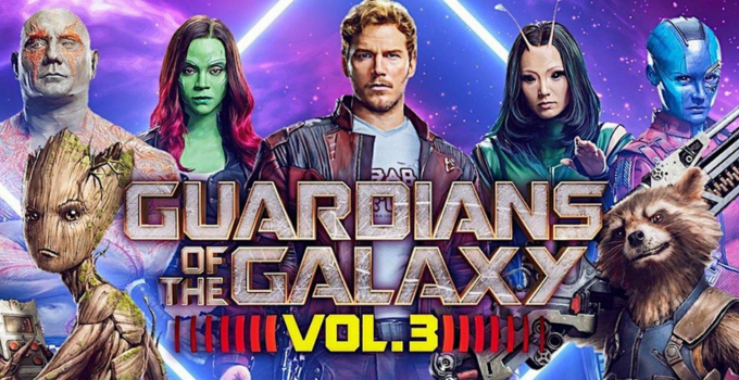 Guardians of the Galaxy banner featuring characters from the movie