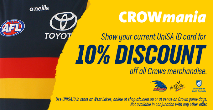 Adelaide Crows merchandise discount banner