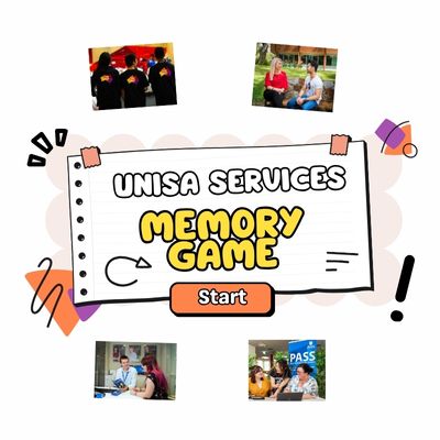 UniSA services memory game image