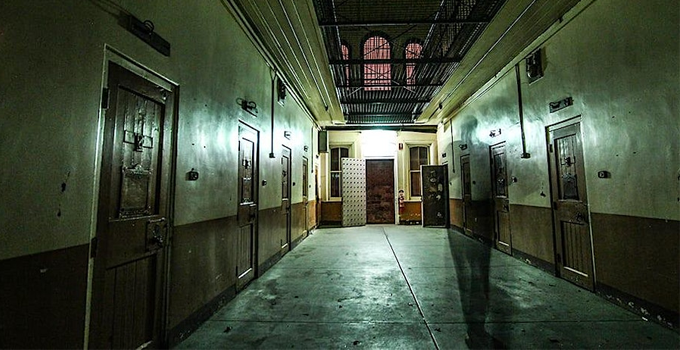 Image of a phantom in an empty hallway