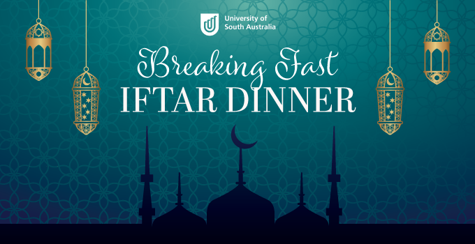 Branded banner promoting Iftar dinner