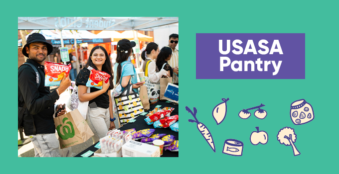 USASA Pantry
Image of students collecting food at the pop-up pantry