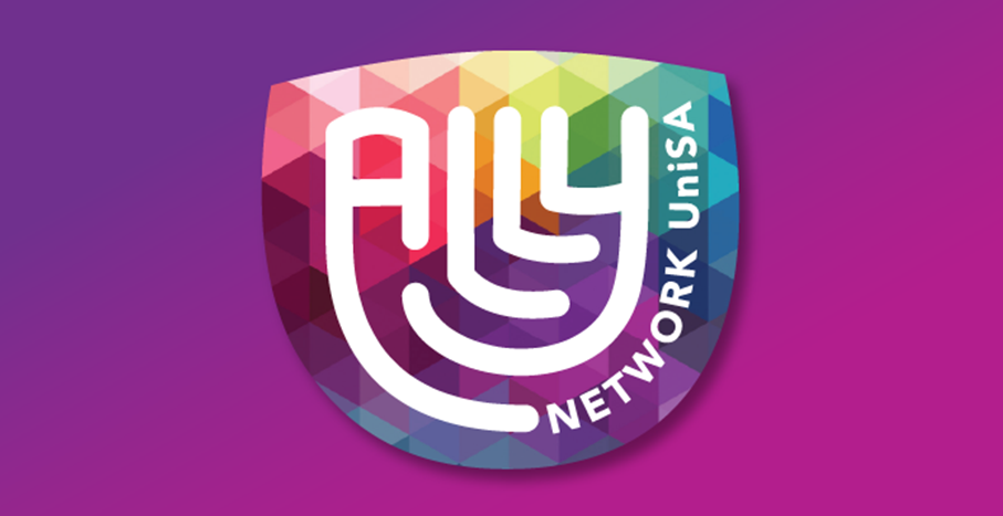 Geometric Ally Network logo against purple background