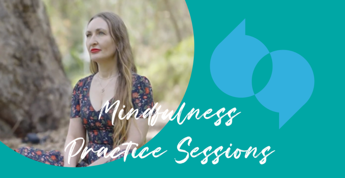 Photo of a mindfulness session with Counselling branding