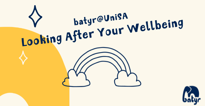 batyr@UniSA looking after your wellbeing event graphics with Elephant logo