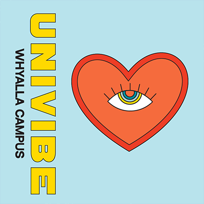 UniVibe Whyalla Campus tile image with heart graphic