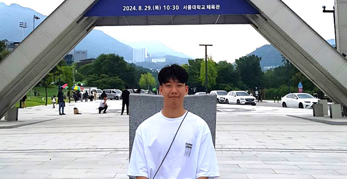 Photo of a student during his exchange program