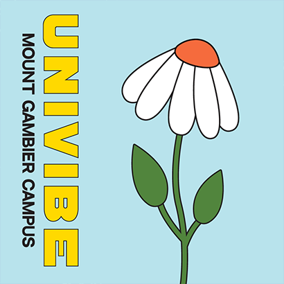 UniVibe Mount Gambier Campus tile image with flower graphic